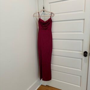 Windsor Burgundy Maxi Dress with Spaghetti Straps